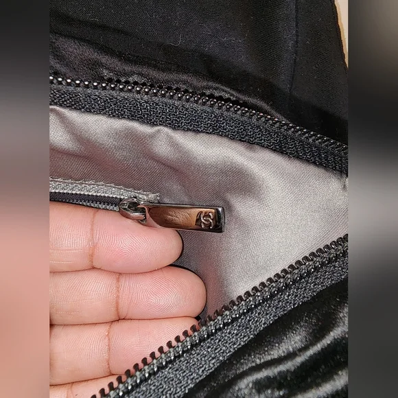 Chanel Black Satin Jumbo Bow Chain Shoulder Bag - Picture 7 of 12